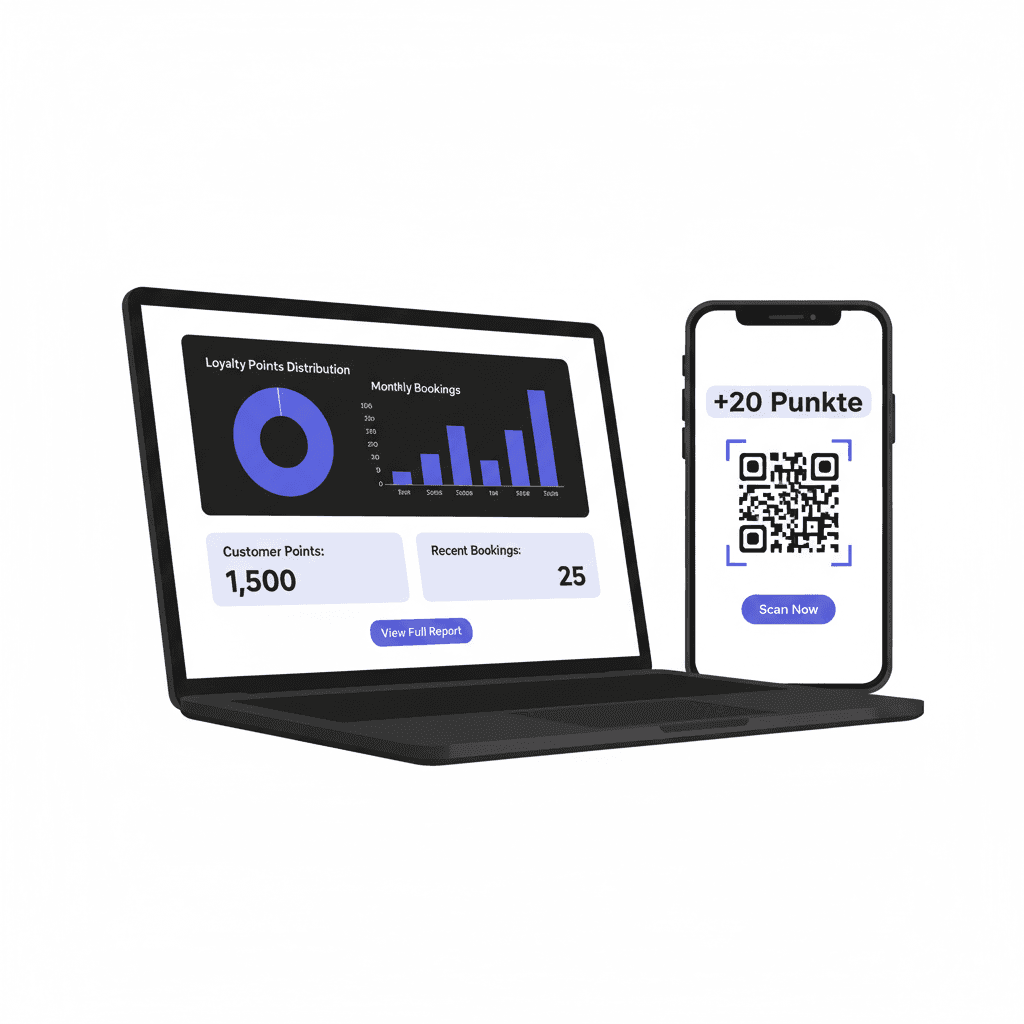 Pushtrics Dashboard und QR-Code App